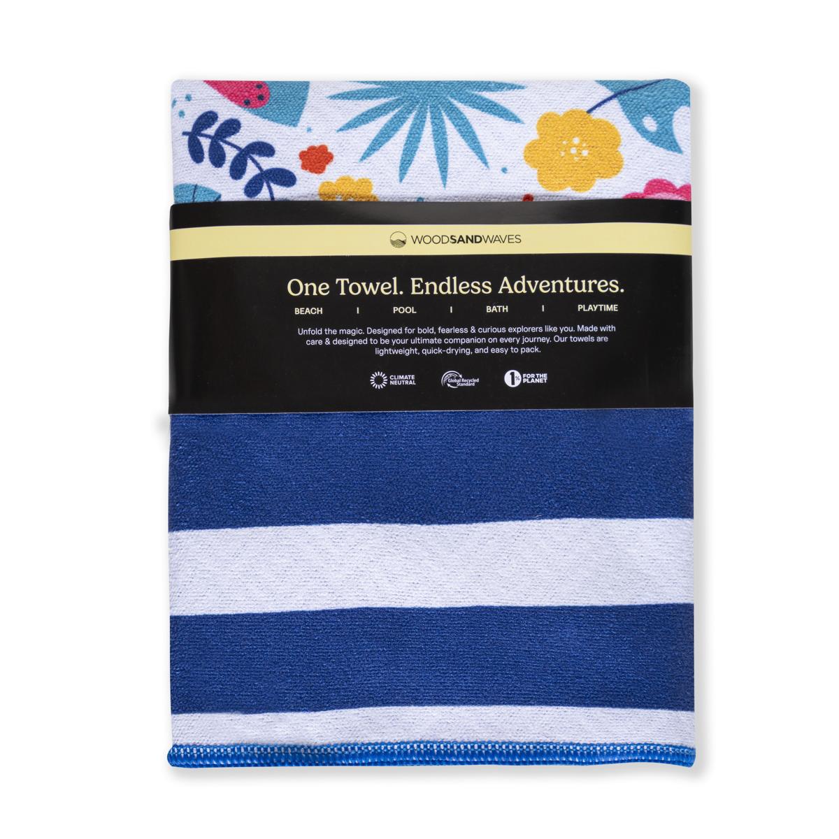 Jungle Fever - Strandtuch für Kinder - schadstofffrei, schnelltrocknend  & sanft zur Haut (140cm x 70cm) - WOODSANDWAVES