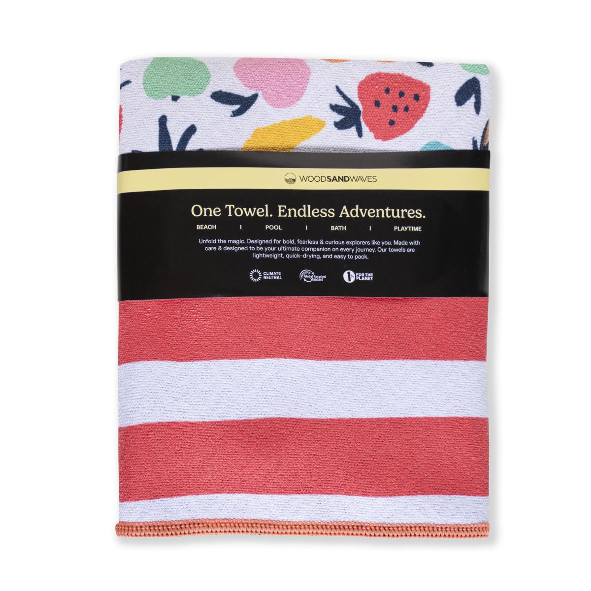 Sweet Summer - Strandtuch für Kinder - schadstofffrei, schnelltrocknend  & sanft zur Haut (140cm x 70cm) - WOODSANDWAVES