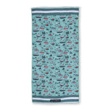 Ship Ahoy - Strandtuch für Kinder - schadstofffrei, schnelltrocknend  & sanft zur Haut (140cm x 70cm) - WOODSANDWAVES