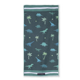 Dino Park - Strandtuch für Kinder - schadstofffrei, schnelltrocknend  & sanft zur Haut (140cm x 70cm) - WOODSANDWAVES