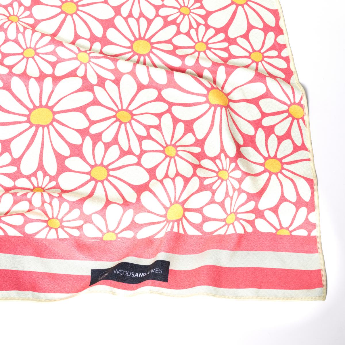 Flower Breeze - Strandtuch für Kinder - schadstofffrei, schnelltrocknend  & sanft zur Haut (140cm x 70cm) - WOODSANDWAVES