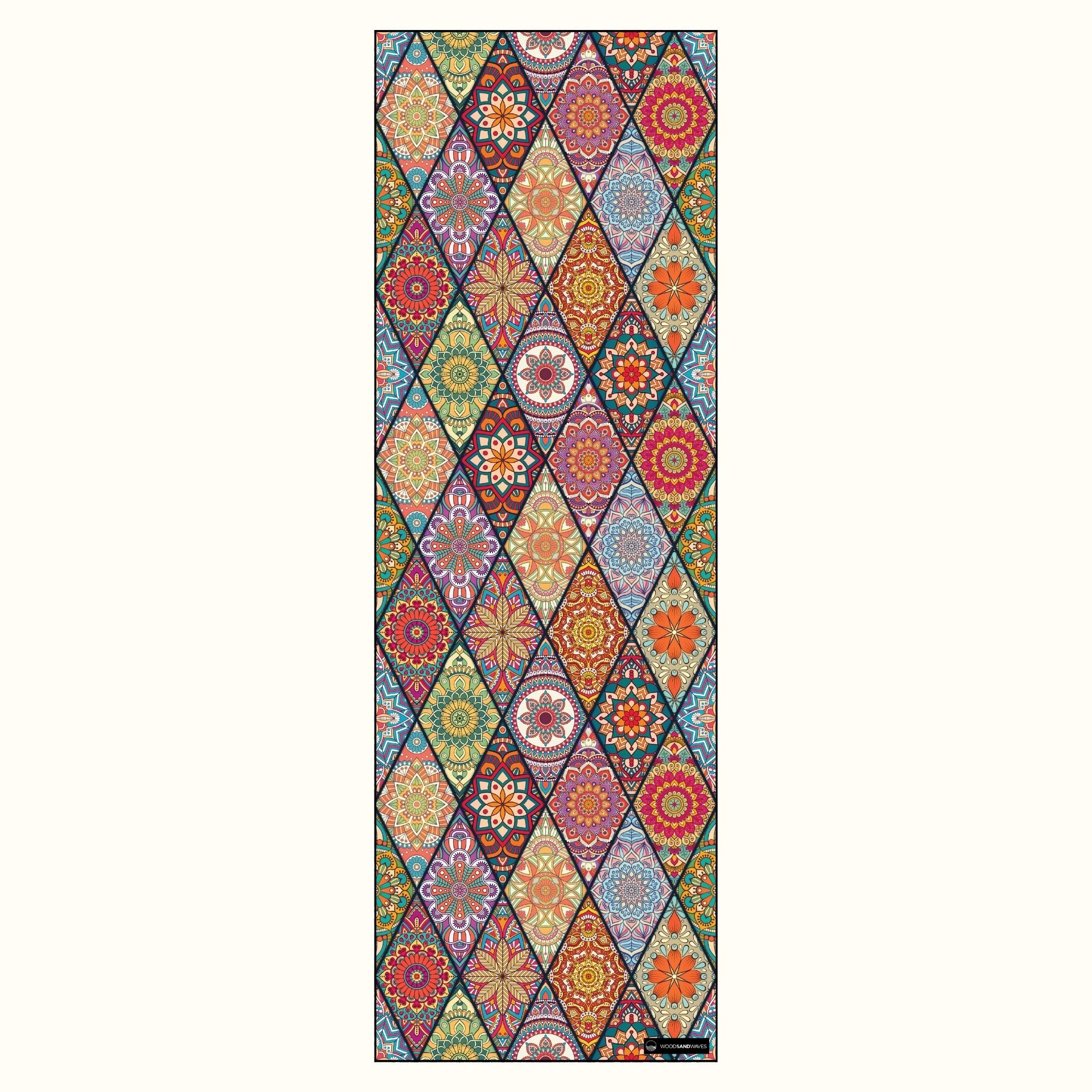 Mosaics - Rutschfestes Yoga-Handtuch mit Silikon-Noppen - WOODSANDWAVES