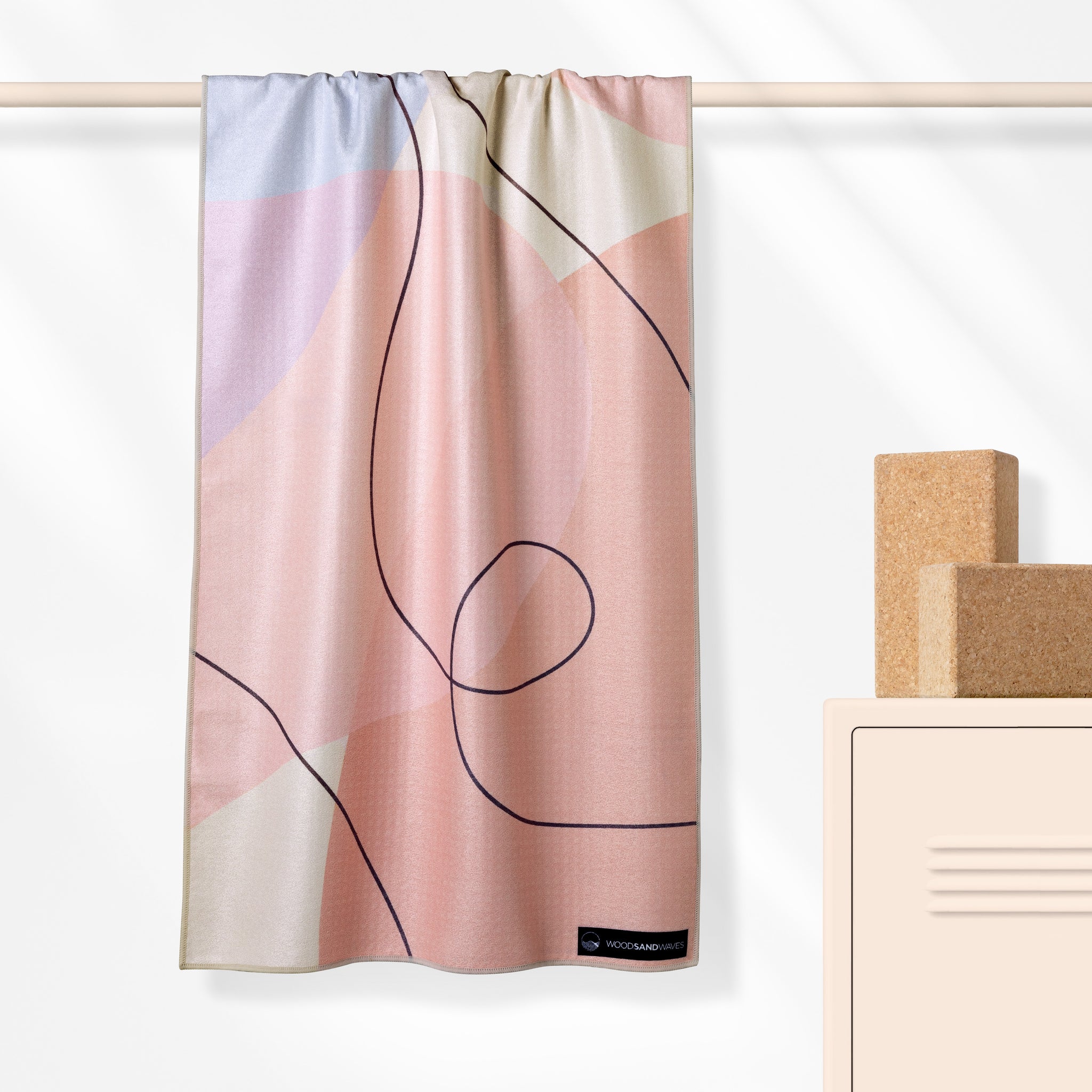 Patient Path - Rutschfestes Yoga-Handtuch mit Silikon-Noppen - WOODSANDWAVES