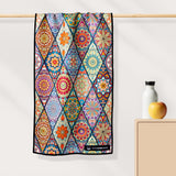 Mosaics - Ultra-leichtes Outdoor-und Wanderhandtuch  - 80cm x 40cm - WOODSANDWAVES