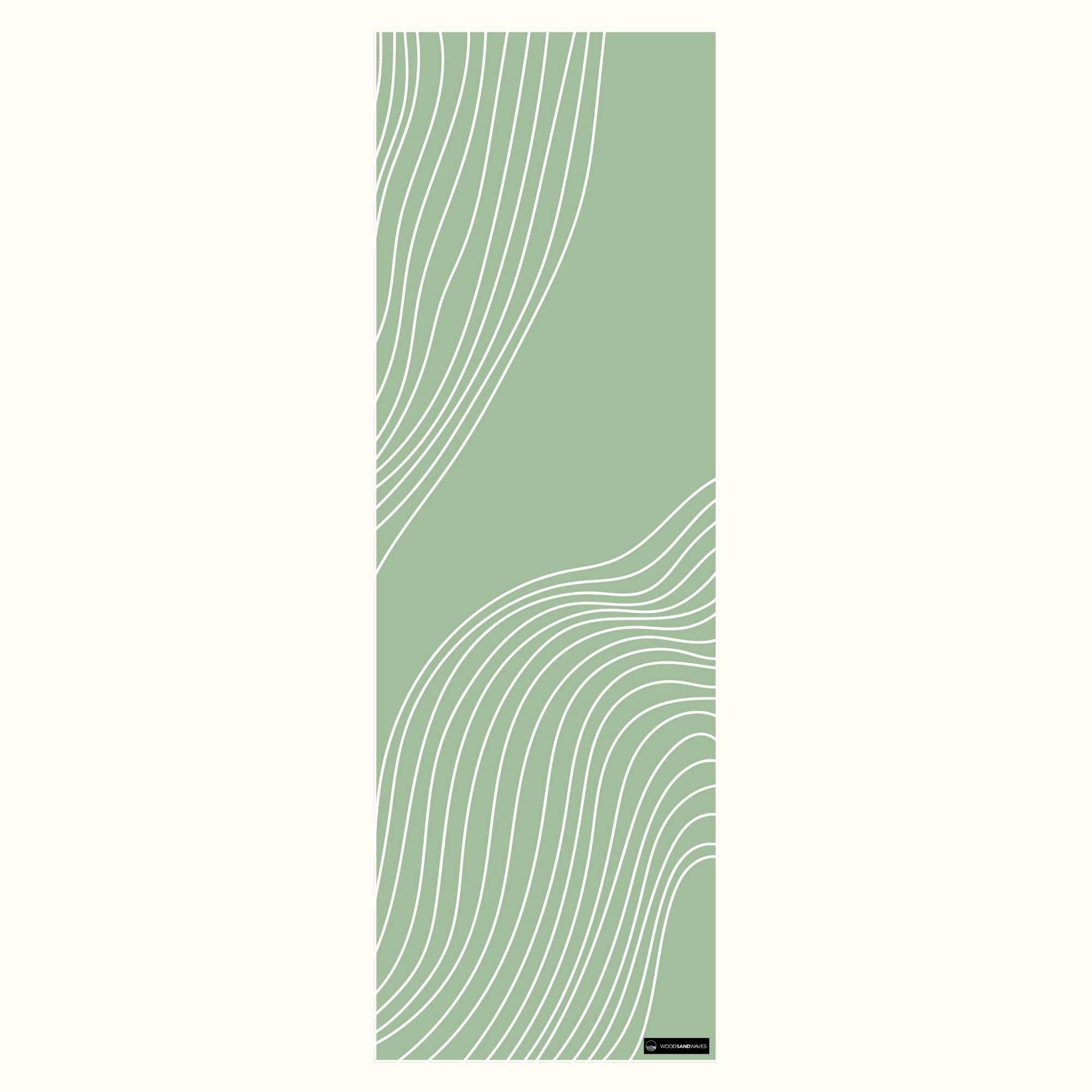 Waves of Zen - Rutschfestes Yoga-Handtuch mit Silikon-Noppen - WOODSANDWAVES