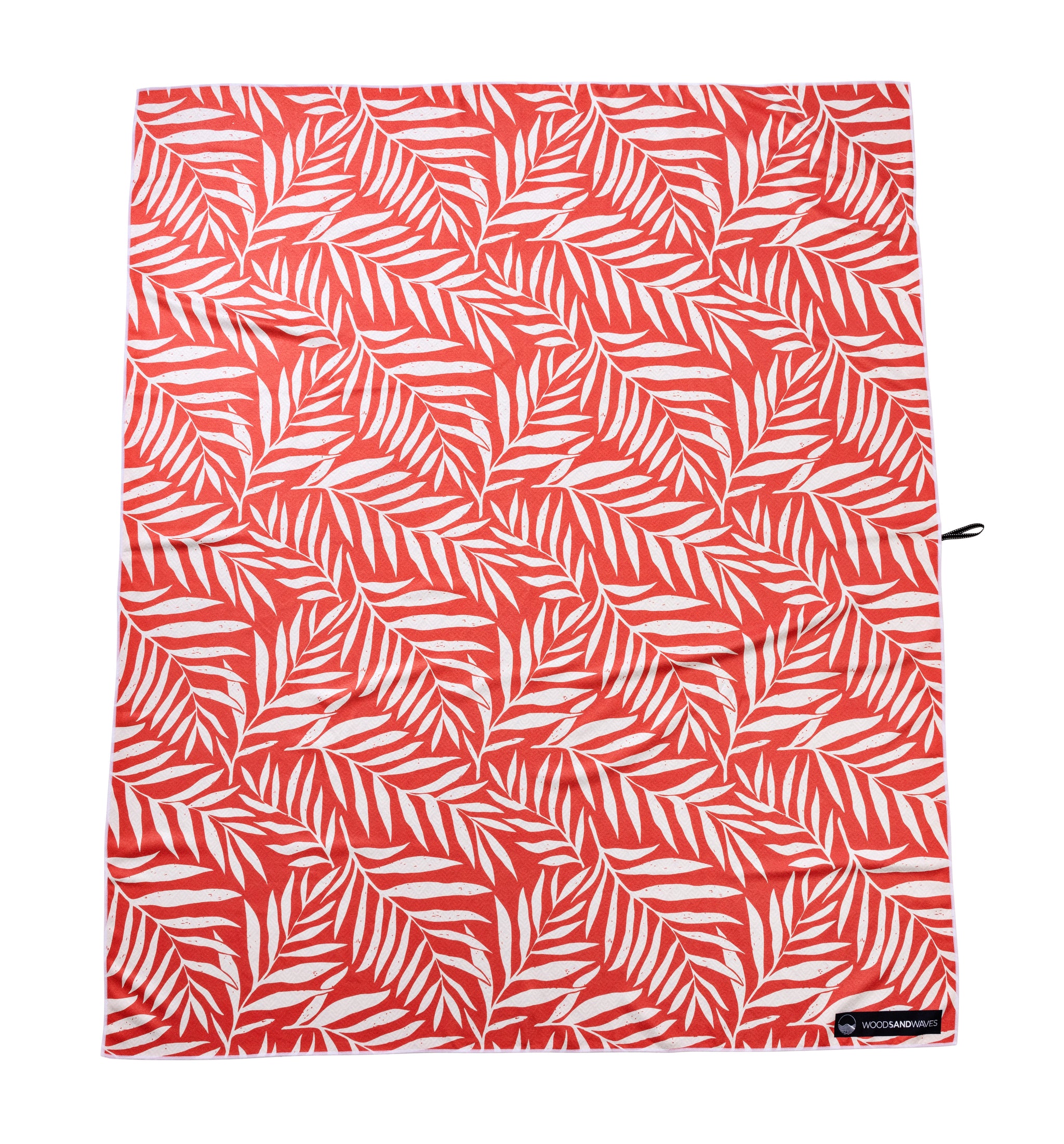 Palms in Paradise - Stranddecke XXL - 180cm x 160cm - leicht, kompakt & sandabweisend - WOODSANDWAVES